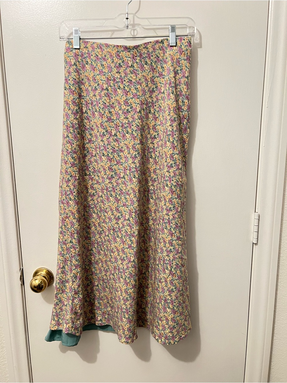 American Eagle Outfitters Floral Maxi Skirt in Purple and Green